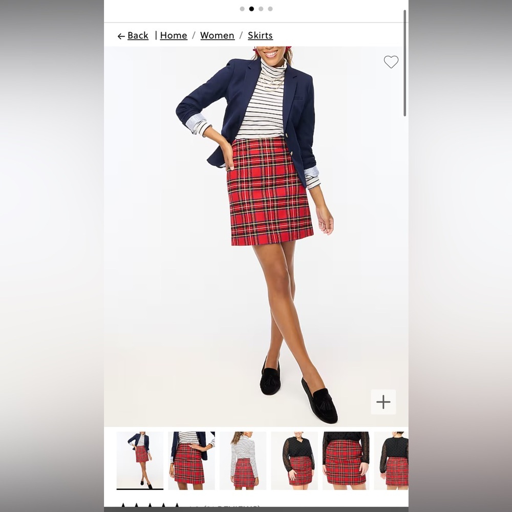 Jcrew Factory Tartan A Line Skirt, NWT